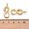 Brass Micro Pave Cubic Zirconia Pendants KK-T070-54G-3