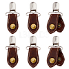 6Pcs Cattlehide Leather Cable Straps HJEW-FH00226-1