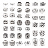 100Pcs 20 Styles Tibetan Style Alloy European Beads TIBE-TA0001-27-11