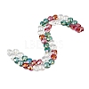 Electroplate Transparent Glass Beads Strands GL-CBADAFE-01F-2
