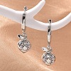 Brass Cubic Zirconia Hoop Earrings EJEW-Q015-01P-C-1
