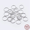 Rhodium Plated 925 Sterling Silver Round Rings STER-F036-03P-0.6x5-1