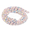 Transparent Electroplate Glass Beads Strands X-GLAA-Q099-G01-07-2