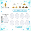 9Pcs 3 Styles Alloy Bead Cap Pendant Bails FIND-DR0001-20A-2