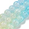 Spray Painted Crackle Glass Beads Strands DGLA-C002-8mm-05-4