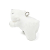Flocky Opaque Resin Pendants LS-RESI-G105-06C-2