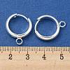 201 Stainless Steel Huggie Hoop Earring Findings STAS-P283-01W-S-3