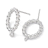 Brass Stud Earring Findings KK-C031-14P-2