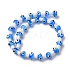 Handmade Evil Eye Lampwork Beads Strands LAMP-S069-01A-05-4