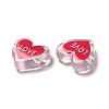 Printed Transparent Acrylic Beads OACR-P017-B04-3