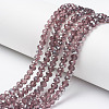 Electroplate Transparent Glass Beads Strands EGLA-A034-T6mm-E05-1