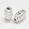 Fancy Cut Oval 925 Sterling Silver Textured Beads STER-F012-17B-1