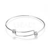 Adjustable 304 Stainless Steel Expandable Bangle Making BJEW-G546-01P-2