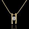 Classic Real 18K Gold Plated Eco-Friendly Tin Alloy Cubic Zirconia Geometric Pendant Necklaces For Women NJEW-BB13848-G-2