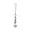 7 Chakra Synthetic Turquoise Beads Mobile Phone Strap HJEW-JM00931-2