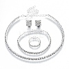 Iron Rhinestone Cup Chains Jewelry Sets X-SJEW-R049-01-2