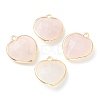 Natural Rose Quartz Pendants G-B009-03G-A-1