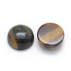 Natural Tiger Eye Cabochons G-P393-R12-10mm-2