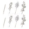 14Pcs 4 Style Alloy Rhinestone Hair Bobby Pins MRMJ-CA0001-36-1