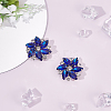 2Pcs Detachable Flower Glass Rhinestone Shoe Decoration AJEW-FG0001-99-5