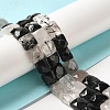 Natural Black Tourmalinated Quartz Beads Strands G-C109-A01-01-2