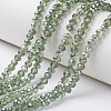 Electroplate Transparent Glass Beads Strands X-EGLA-A034-T4mm-S11-1