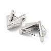 Triangle Rack Plating Brass Hoop Earrings for Women KK-Z038-19P-2