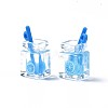 Imitation Drink Resin Pendants CRES-S359-32C-4