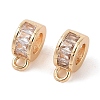 Brass Pave Clear Cubic Zirconia Beads LS-KK-N256-08G-B-1