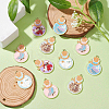 20Pcs 5 Styles Alloy Enamel Pendants ENAM-CJ0005-43-5