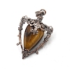 Natural Tiger Eye Point Pendulum Pendants PW-WG89713-03-1
