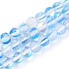 Electroplate Transparent K9 Glass Beads Strands X-GLAA-L028-8mm-A07-1