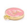 Golden Plated Alloy Enamel Charms ENAM-Q437-14F-2