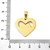 304 Stainless Steel Enamel Pendants STAS-S163-09A-G-3
