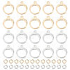 Unicraftale 80Pcs 2 Colors 304 Stainless Steel Leverback Earring Findings STAS-UN0038-39-1