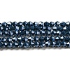 Opaque Solid Color Electroplate Glass Beads Strands GLAA-F029-P4mm-C09-1