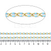Ion Plating(IP) 304 Stainless Steel Dapped Chains AJEW-Q150-09G-05-2