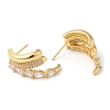 Crystal Rhinestone Claw Stud Earrings EJEW-D059-04G-01-2