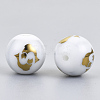 Electroplate Glass Beads EGLA-S178-11C-02-2