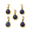 Natural Lapis Lazuli Faceted Teardrop Charms STAS-P361-01G-01-1