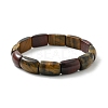 Natural Tiger Eye Bead Stretch Bracelets for Women Men BJEW-C097-02A-4