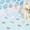 10Pcs 304 Stainless Steel Stud Earring Findings STAS-SP0001-88B-G-3