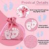 Baby Footprint Polyester Drawstring Bags ABAG-FZC0001-01B-3