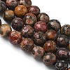 Natural Leopard Skin Jasper Beads Strands G-J358-05-6mm-4