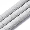 Flat Round Handmade Polymer Clay Beads CLAY-R067-12mm-39-1