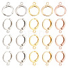 ARRICRAFT 20Pcs 5 Colors Brass Huggie Hoop Earring Findings KK-AR0002-81-1