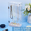 Rotatable Acrylic Necklace Hanging Organizer Storage Boxes ODIS-WH0079-025-4