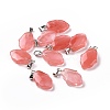 Cherry Quartz Glass Pendants G-B041-03P-06-1