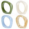 4Pcs 4 Colors Acrylic Bangles BJEW-UN0001-80A-1