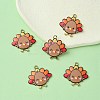 10Pcs 5 Style Cute Printed Alloy Pendants ENAM-YW0003-46A-1